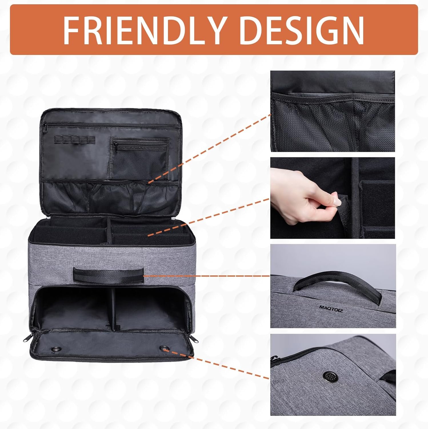 MAQTOIZ Golf Trunk Organizer 2 Layer, Car Golf Organizer with Ventilated Compartment for 2 Pair Shoes, Golf Trunk Storage Locker for Golf Accessories, Balls, Tees, Clothes, Gloves, Golf Gifts for Men MAQTOIZ Golf Trunk Organizer 2 Layer, Car Golf Organizer with Ventilated Compartment for 2 Pair Shoes, Golf Trunk Storage Locker for Golf Accessories, Balls, Tees, Clothes, Gloves, Golf Gifts for Men