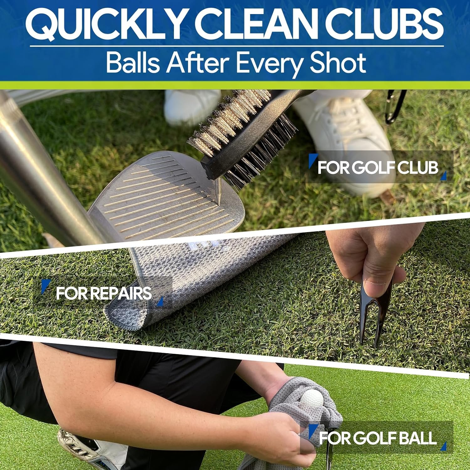 Pokfce Magnetic Golf Towel Set with Magnetic Golf Divot Tool  Golf Nylon Brush, Waffle Pattern Microfiber Golf Towel for Golf Carts and Bags, Golf Accessories for Men and Women, Easy Attach to Clubs Pokfce Magnetic Golf Towel Set with Magnetic Golf Divot Tool  Golf Nylon Brush, Waffle Pattern Microfiber Golf Towel for Golf Carts and Bags, Golf Accessories for Men and Women, Easy Attach to Clubs